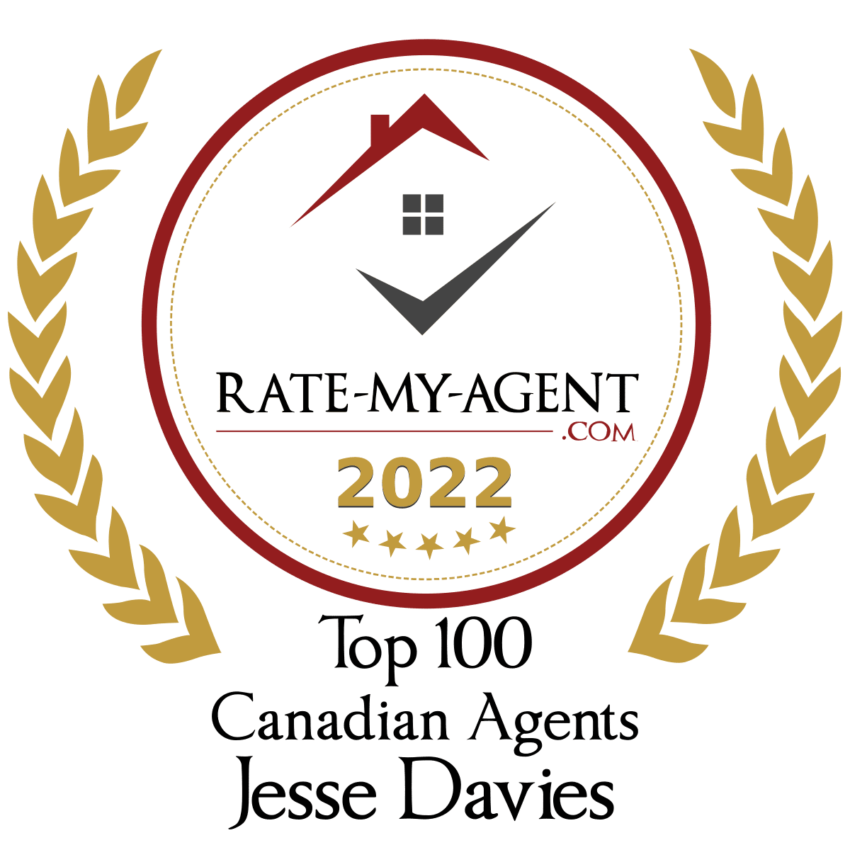 Top 100 Canadian Agent Badge for Jesse  Davies by Rate-My-Agent.com